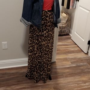 Leopard shear skirt